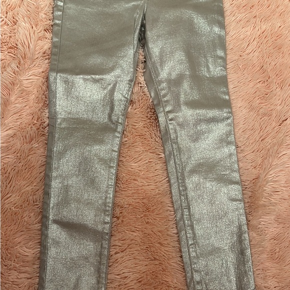 NWT GAP Shiny Silver High-Rise stretch pants Size 10 - Picture 10 of 10